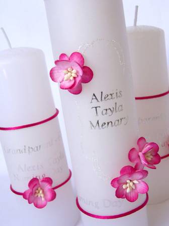 Girl Candle with flowers